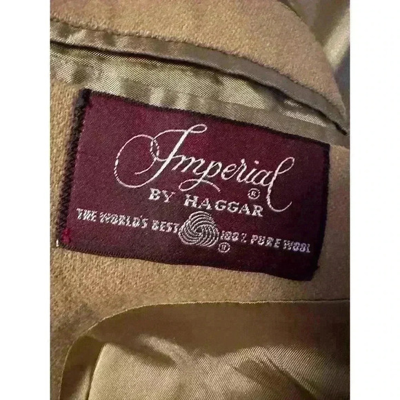 Men’s Vintage Imperial by Haggar 100% Wool Blazer Suit Jacket Coat Size 40 - Picture 3 of 10